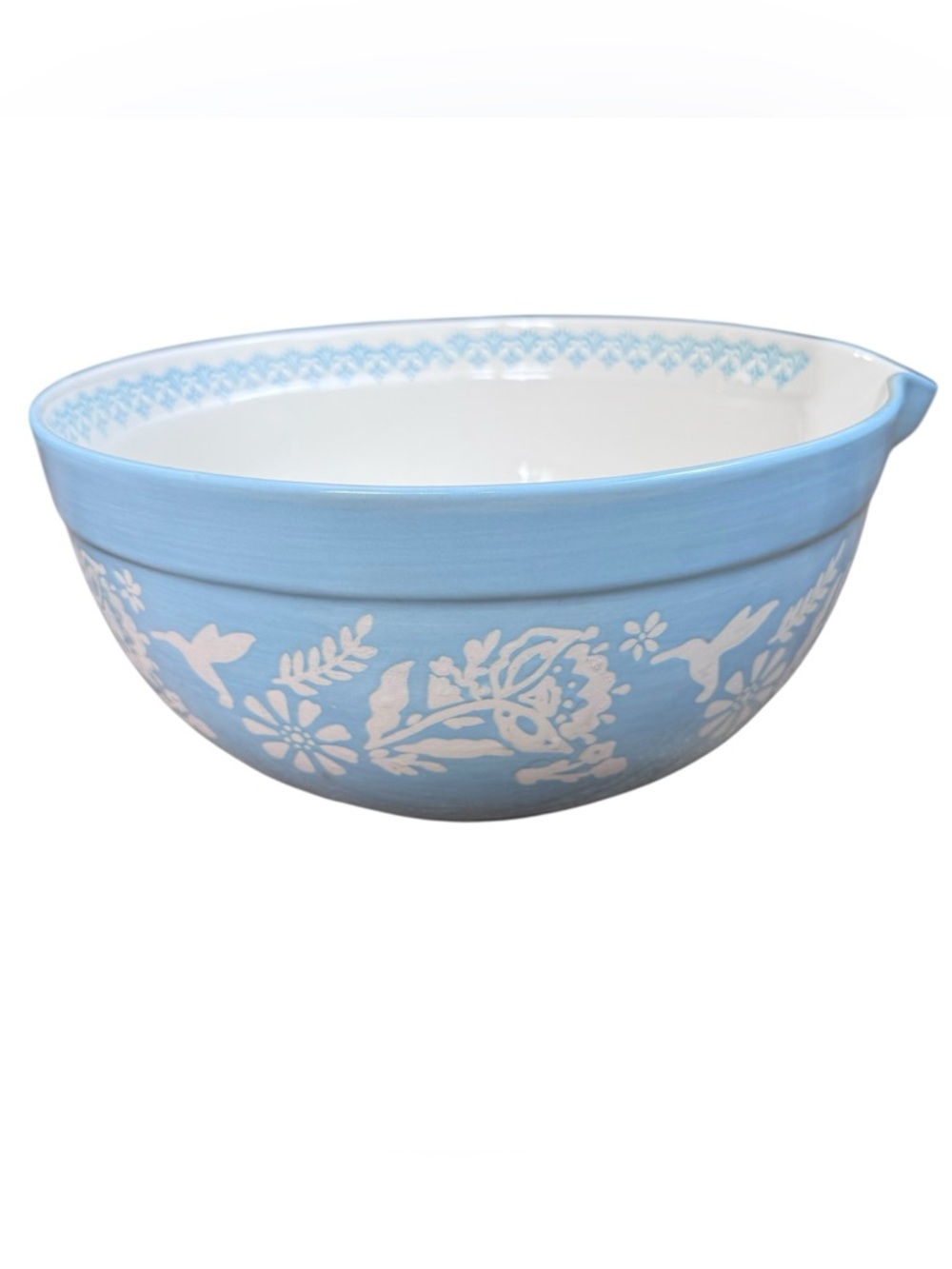 Pioneer Woman Stoneware ~ 11" Mixing Bowl w/Spout ~ MAZIE ~ Blue ~ 4.4 Quart